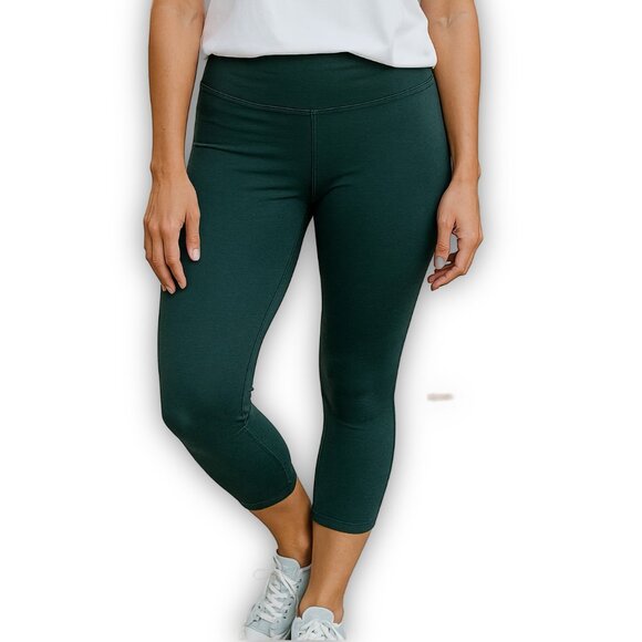 Korsa High Rise Capri Leggings Gray Athletic Performance Size Small NWT - Picture 1 of 7